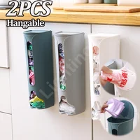 Wall Hanging Garbage Bag Storage Box Kitchen Plastic Bag Holder Organizer Bathroom Trash Bags Dispenser Kitchen Accessories 24cm 1