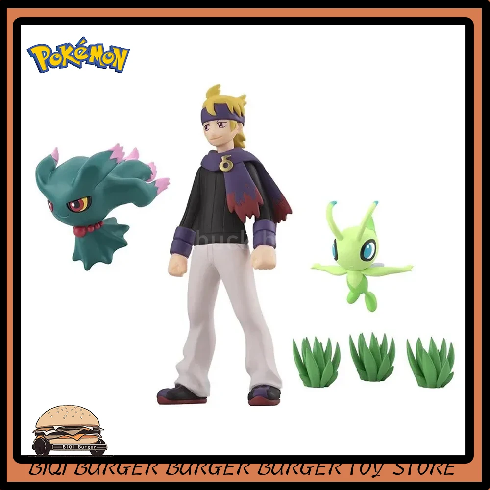 

Original Bandai Pokemon Scale World Johto Region Action Figure Anime Figurine Figure Morty Celebi Misdreavus PVC Model Toy Gifts