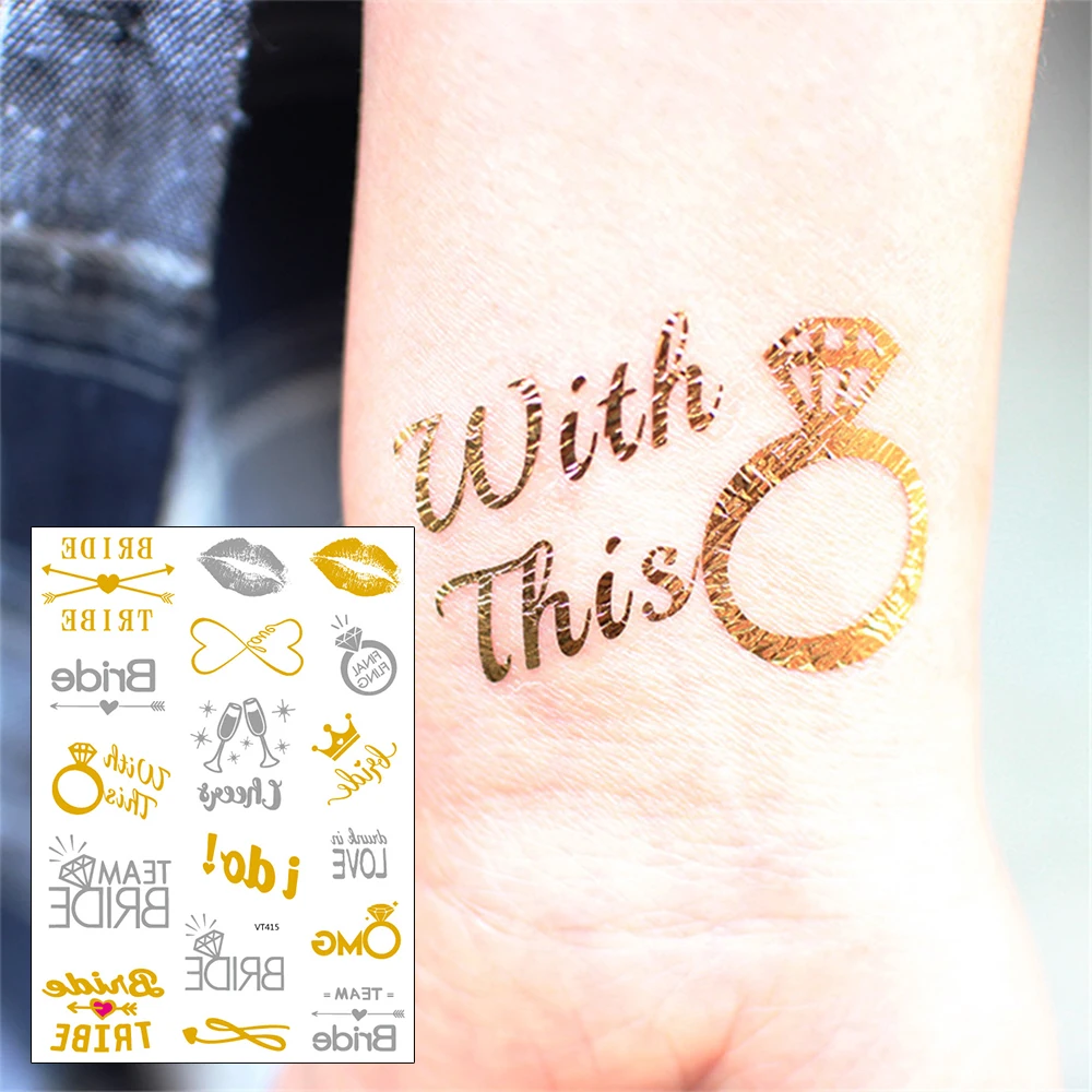 Bridal Shower Temporary Tattoo Collection - Chic Party Favors