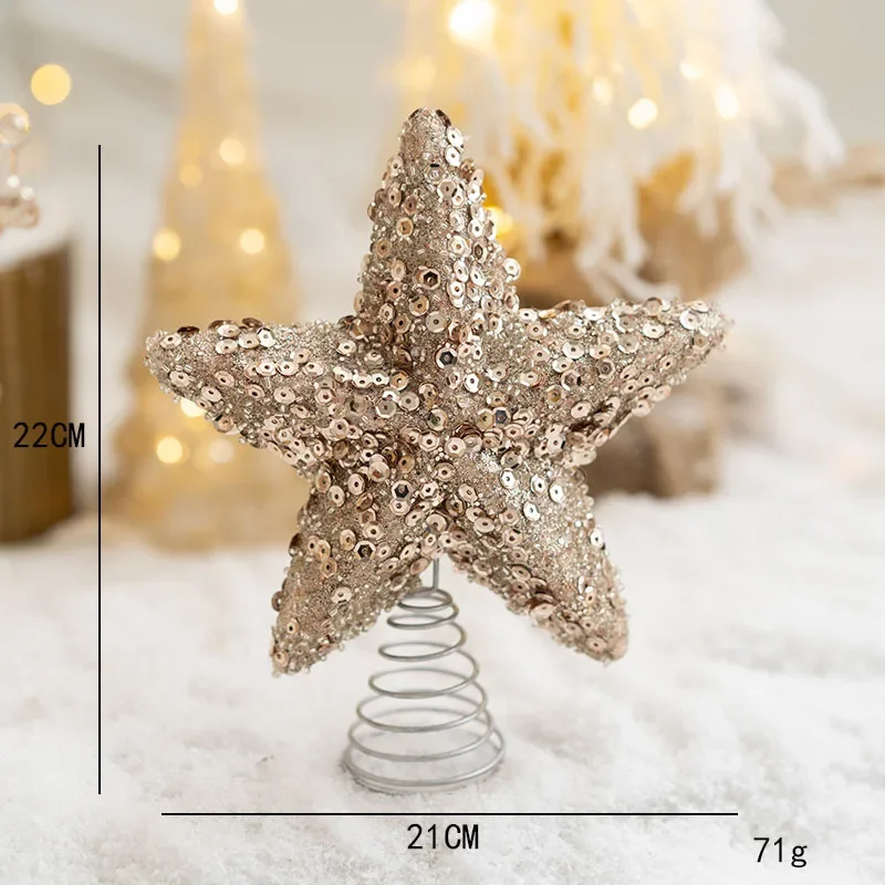 Bola de Navidad pintada a mano, dorada, plateada, champán, estrellas brillantes, árbol de Navidad, decoración para colgar en la ventana, pequeños regalos, juguetes