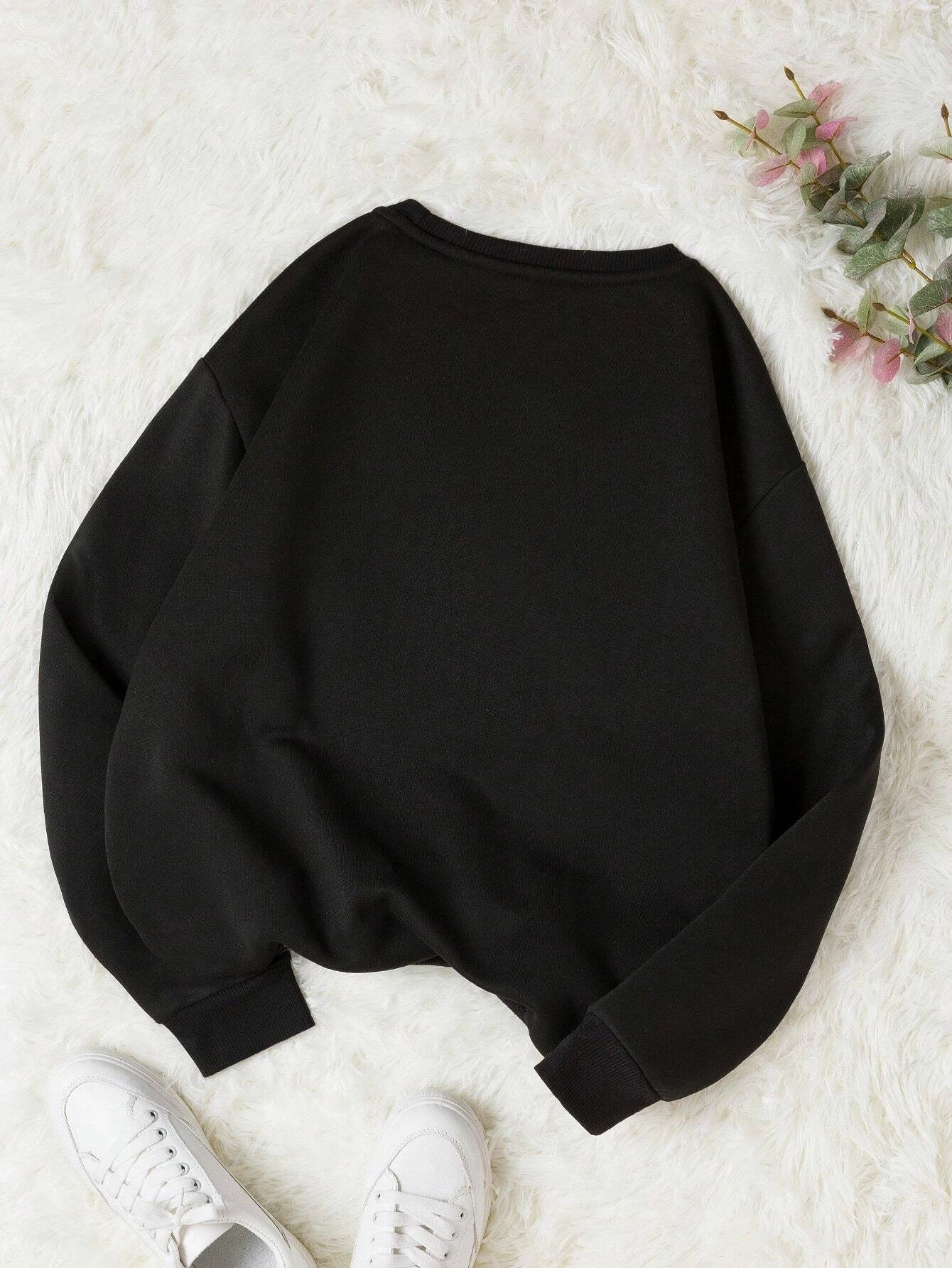 Best Sweatshirts For Women | A Little Bear Covering Its Eyes Women Oversized Sweatshirt