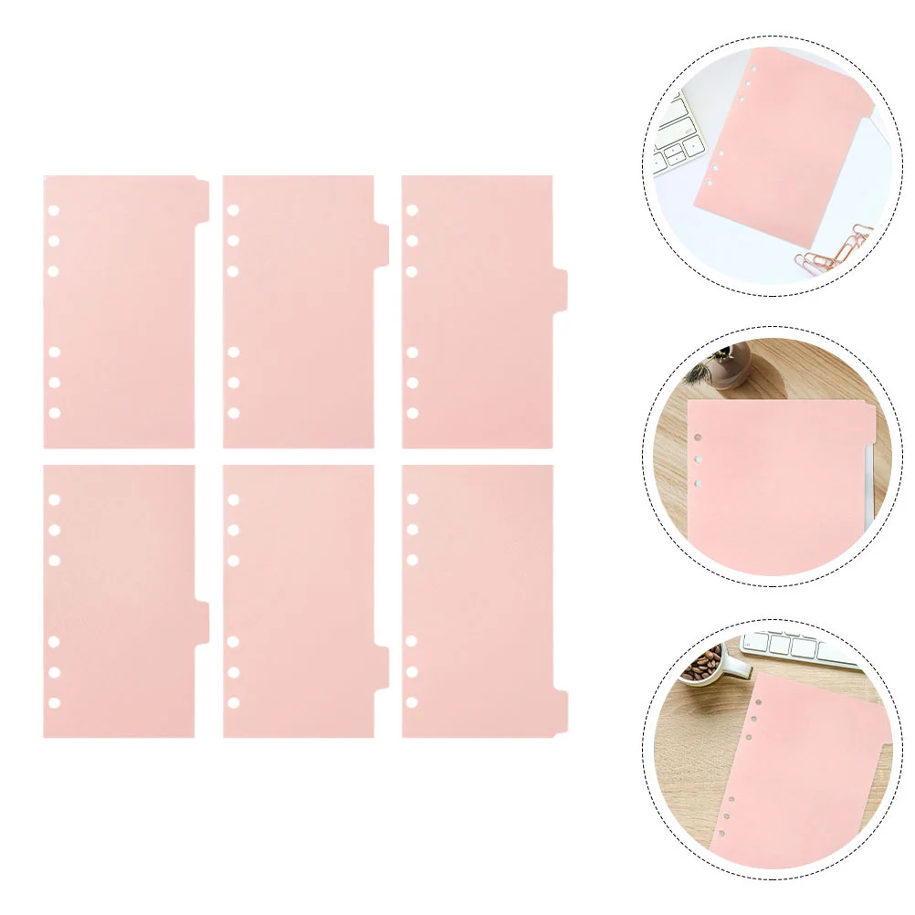 

of A5 Pink Black Index Divider Notebook Loose Leaf Paper 6-hole Loose-leaf Binder Paper Document Index Divider Paper