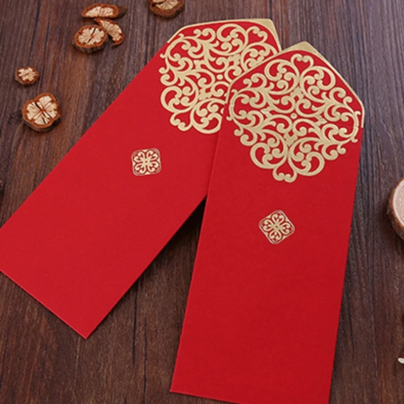 

Китайские красные конверты HongBao, 10 шт., классический дизайн, 2023, карманы для денег на удачу, для свадьбы, для любого случая
