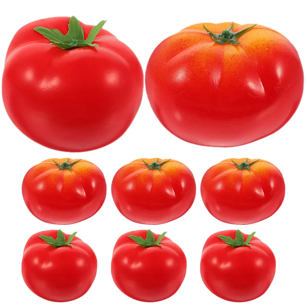 

8 Pcs Imitation Tomato Artificial Decoration Vegetables Fruits Decorations Fake Models Toddler
