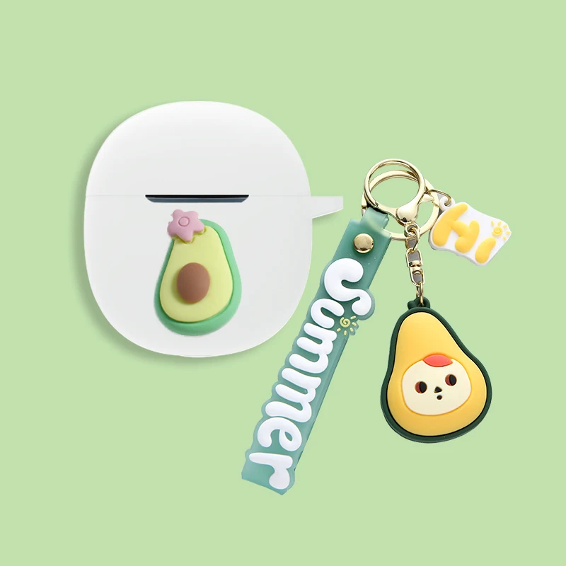 Lovely For Bose Quietcomfort Earbuds Ii Case Cute Fruit Avocado Chain Cover Earbuds2 Custodia In Silicone Per Auricolari