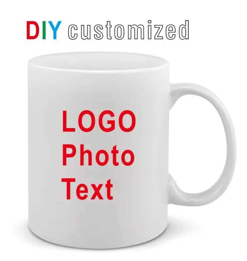 Custom Ceramic Mug Coffee Cup Print Photo Text Couple Family Outdoor Personalized Coffee Milk Cup Creative Gift Lovely Gift
