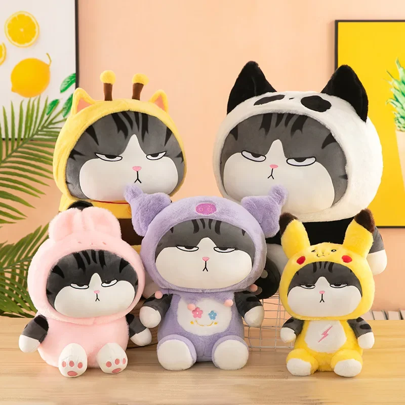 

Sanrio Hello Kitty Kuromi Plush Emperor Cat Stuffed Kids Toys Plushier Soft Throw Pillow My King Cat Plush Dolls Valentines Gift
