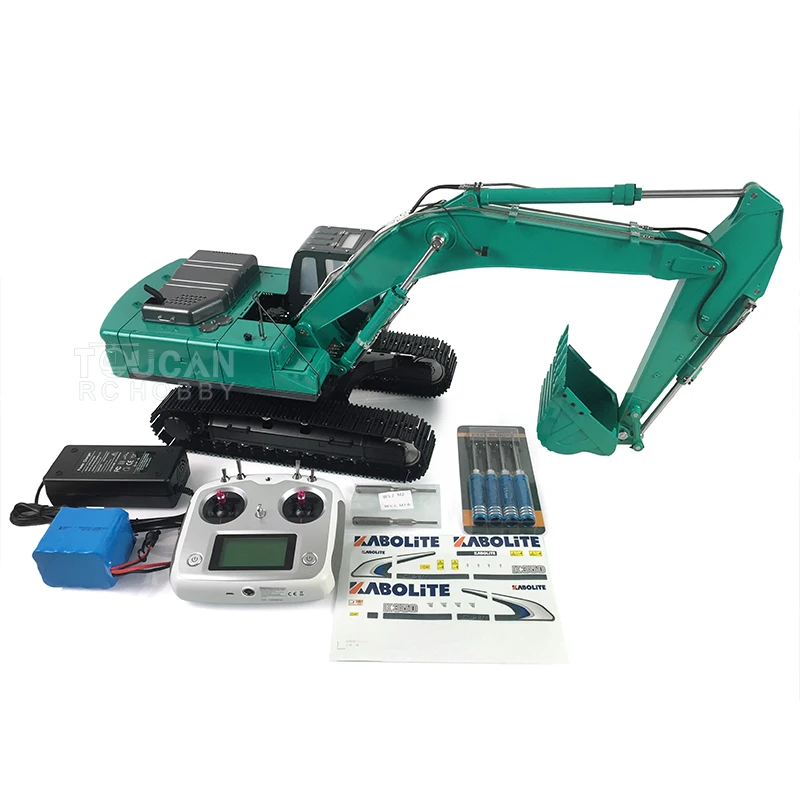 1/14 Huina 10ch Hydraulic Kabolite Rc Excavator K350 Metal Cars