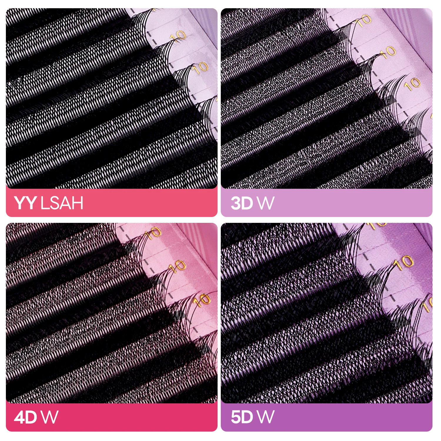 ARISON 자석 상자 3DW 인조 속눈썹, 매트 블랙 전문 속눈썹 익스텐션 용품, 자연스럽고 길고 전체