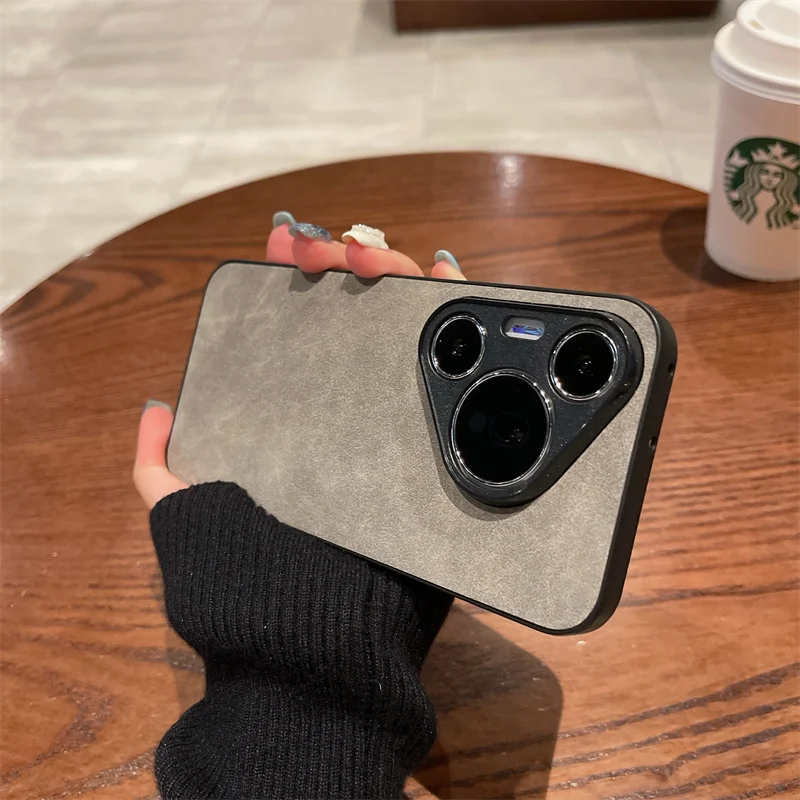 Luxury Matte TPU Leather Phone Case - Soft Cover