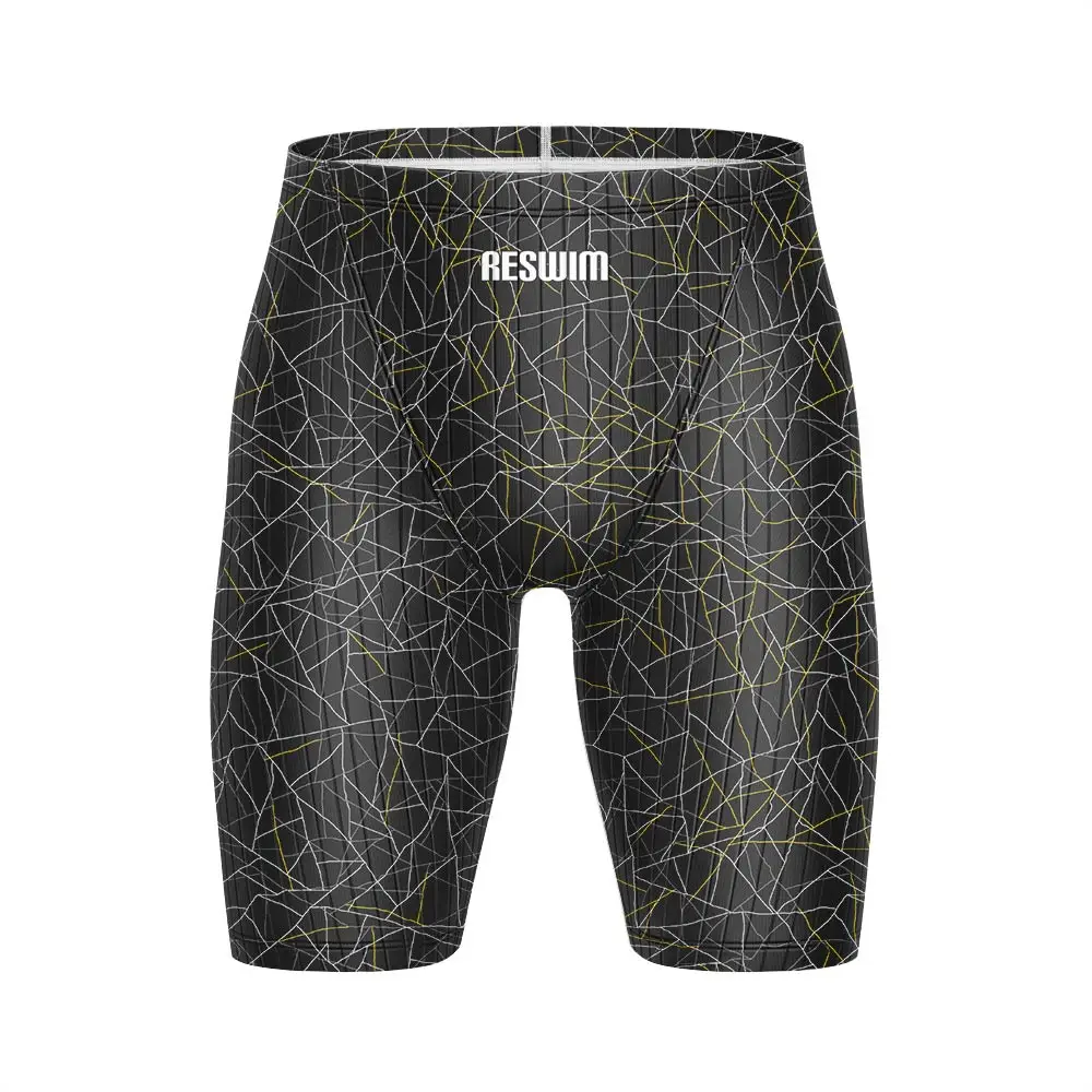New Surf Swim Jammer Swimsuit Shorts Men's Swimming Trunks Athletic Training Swimwear GYM Lycra Quick Dry Beach Jammers Swimsuit