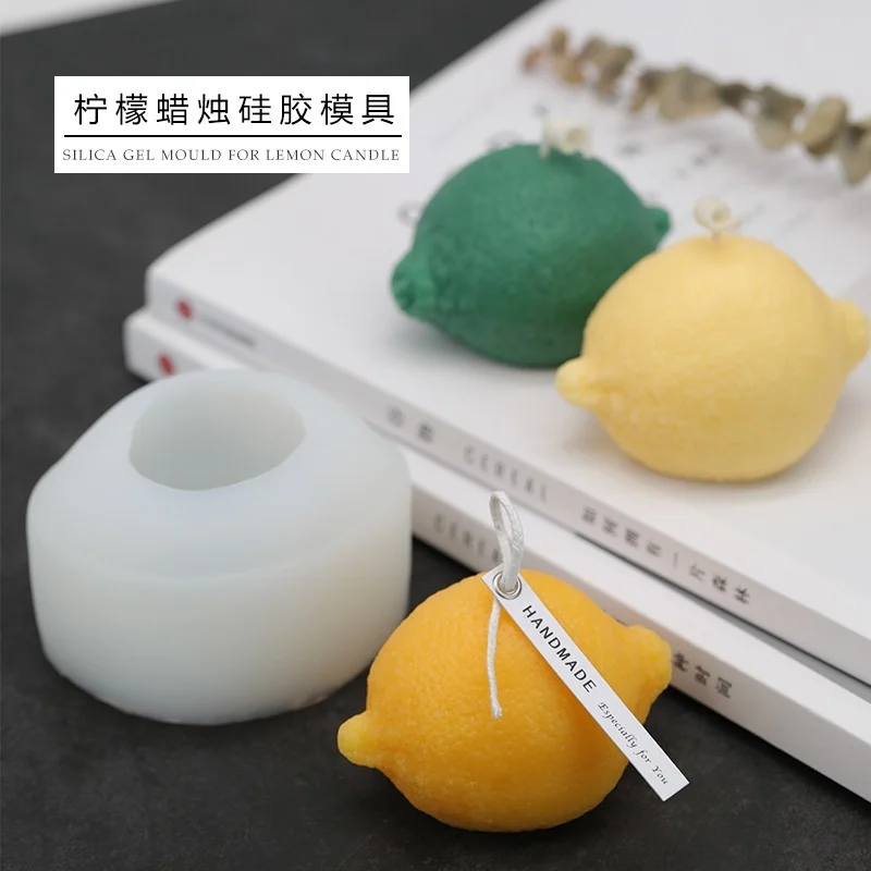 Lemon Candle Silicone Mold, Artificial Fruit, Homemade DIY Aromatherapy