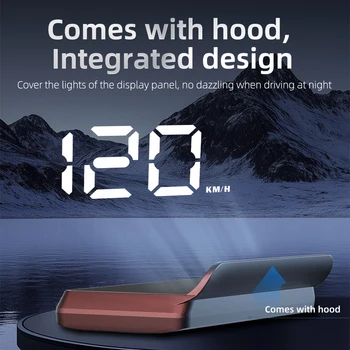 Pantalla frontal GPS W2, velocímetro de proyección, pantalla de proyector, velocidad Digital KMH HUD para vehículos, accesorios electrónicos para automóviles 1