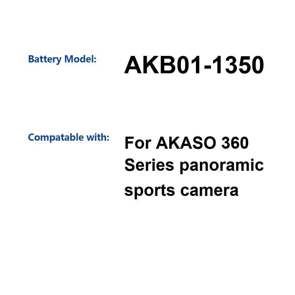 Batterie AKB01-1350 1350mAh pour caméra sport AKASO série 360
