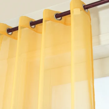 Elegant Window Voile Panel Drape Gradient Solid Color Sheer Window Curtains Treatment for Home Decor Bedroom Living Room Patio 2