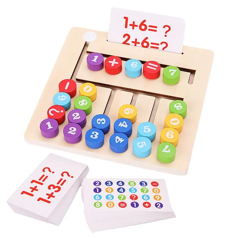 

Digital Building Blocks Toys Wooden Educational Matching Blocks Math Number Game 4 Color Digital Computing Building Blocks Early