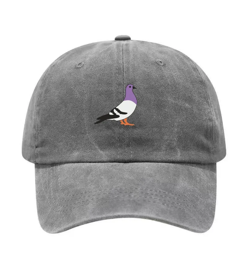 Gorra de Béisbol Ajustable de Algodón Lavado con Estampado Rock Dove, Gorra Clásica con Cierre a Presión, Gorra Transpirable para Golf, Pesca y Actividades al Aire Libre