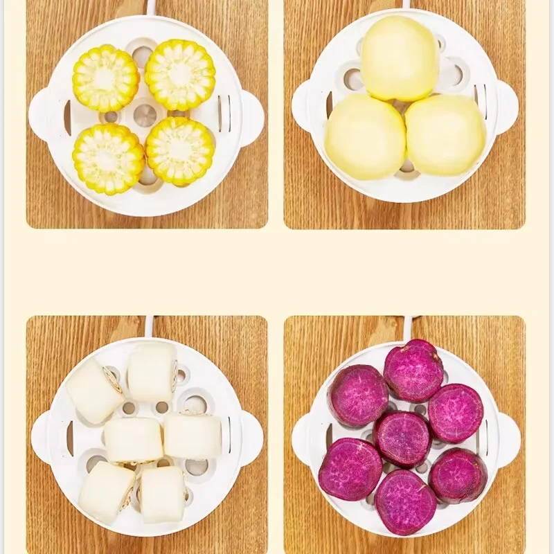 Multifunctional Electric Egg Boiler Double Layers Egg Cooker Mini Steamer Poacher Kitchen Cooking Breakfast Machine 2