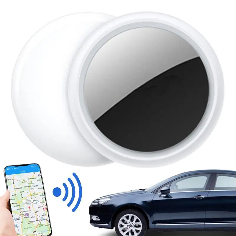 

Car GP S Locator Round Device Smart Blue Tooth Trac Ker Anti Lost Portable Mini GP S Trackin Locator Finder Global Key Kid Pet