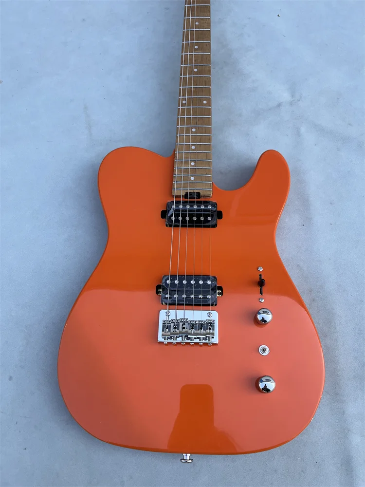

Custom TL Electric Guitar Mahogany Body Maple Neck Maple Fingerboard Orange Gloss Finish Can be Customized free shipping