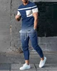 3D Printed Short Sleeve Suit Autumn Men Tracksuit Set Jogger Clothing For Man Casual Tshirts+Trousers 2 Piece Outfits Streetwear 1