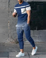 3D Printed Short Sleeve Suit Autumn Men Tracksuit Set Jogger Clothing For Man Casual Tshirts+Trousers 2 Piece Outfits Streetwear 1