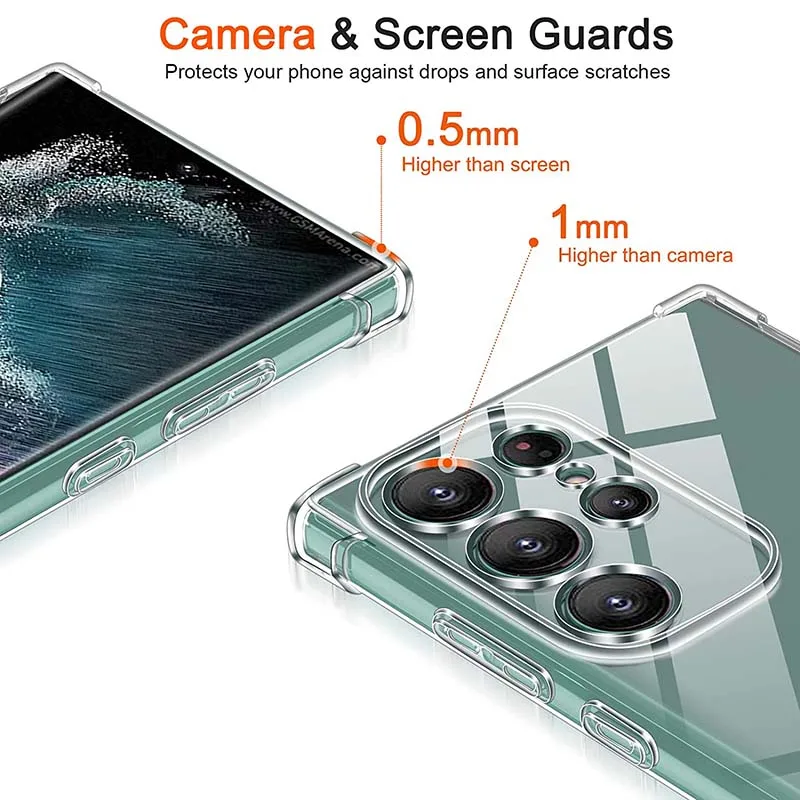 Shockproof Clear TPU Phone Cover