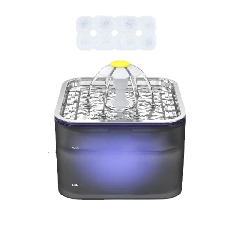 CrystalCatWaterFountainStainlessSteel100oz3LPetFountainwith