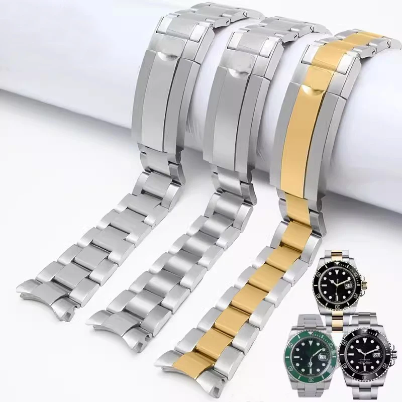 Bracciale Orologio In Acciaio Inossidabile 316L Per Rolex Daytona Black Green Water Ghost Submariner Strap Accessori Per Orologi Da Uomo Cinturino 20M