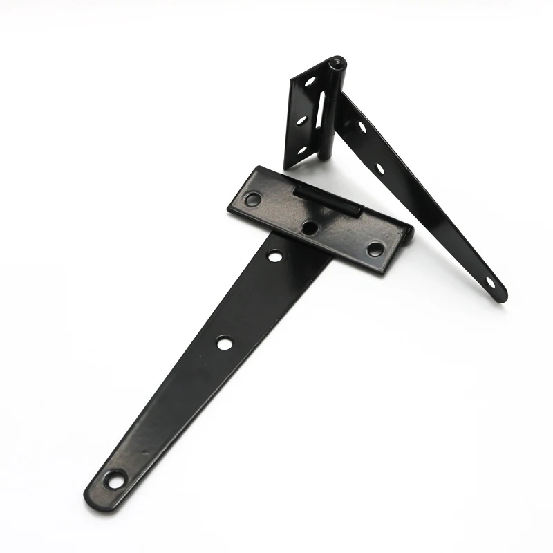 Black Paint T Shape Triangle Hinge Cabinet Shed Wooden Door Gate Hinges Hardware 1 Pcs stainless steel hinges,door hinges