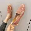 Loafers Office Flats Women Casual Shoes Mesh Breathable Square Toe Comfort Stretch Fabric Knit Ballet Slip Size 35-40 1