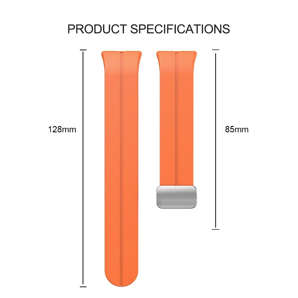 Magnetic Folding Clasp Silicone Sports Band - Adjustable Wristband Replacement Accessory