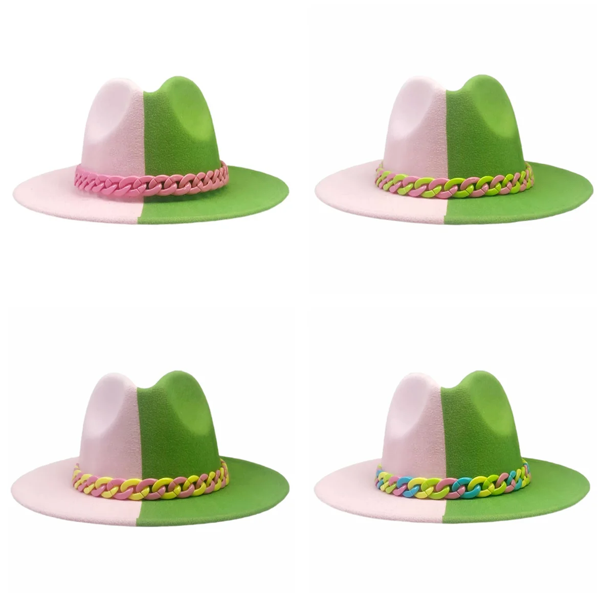 Green Pink Contrasting colors Fedora 