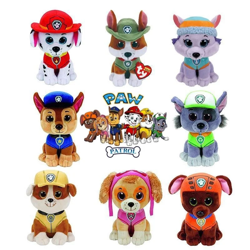 Genuine Paw Patrol 8 Tipi Chase Skye Everest In Signature Snow Rescue Uniform 23Cm Anime Doll Peluche Regalo Per Bambini