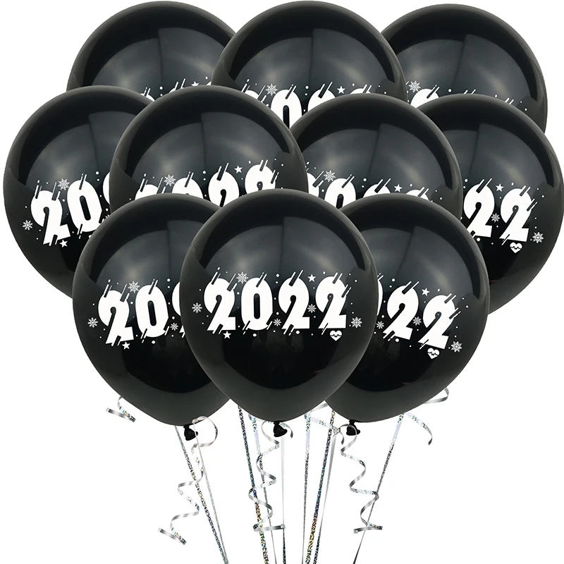 thumbnail image 1 of Globo de látex impreso para fiesta de Año Nuevo 2022, globo dorado y rojo para Año Nuevo, suministros de decoración para escenas de bodas y cumpleaños de 12 pulgadas, 1 of 5