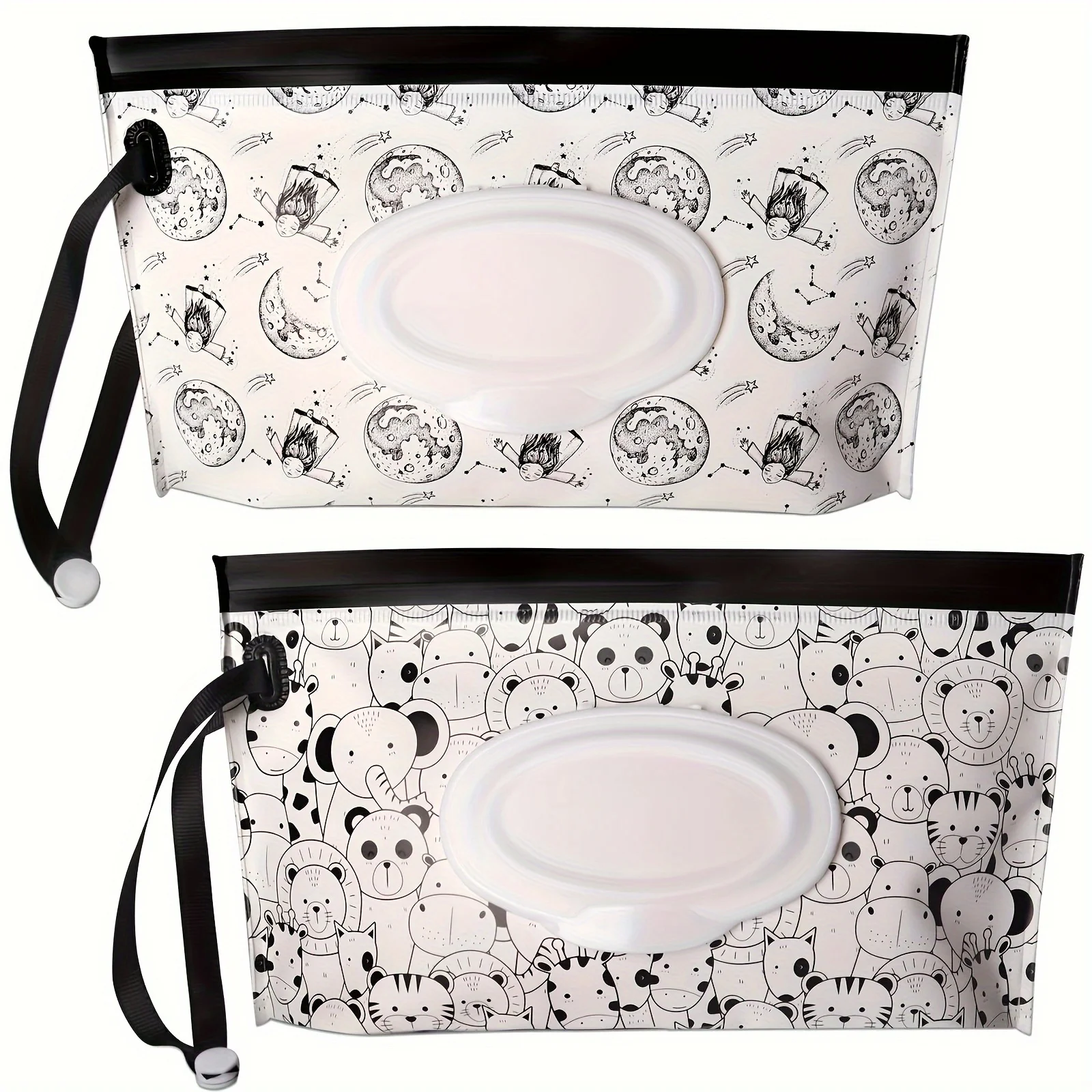 2pcs/set Wipes Containers Reusable Portable Wet Wipe Pouch Wipe Dispenser Container Travel Wet Wipe Holder Thanksgiving Day Gift 5