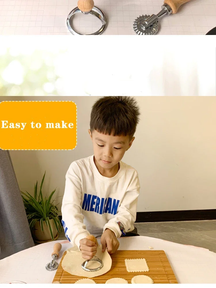 Description Picture 3 of itemPastry Press Mold Ravioli Cutter Dumpling Lace Embossing Device Ravioli Maker Mold Ravioli Stamp Cookie Mold Kitchen Baking Tool