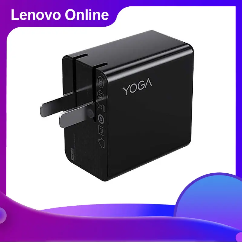 Original Lenovo YOGA CC65 GaN Power Adapter Dual USBC Port GaN