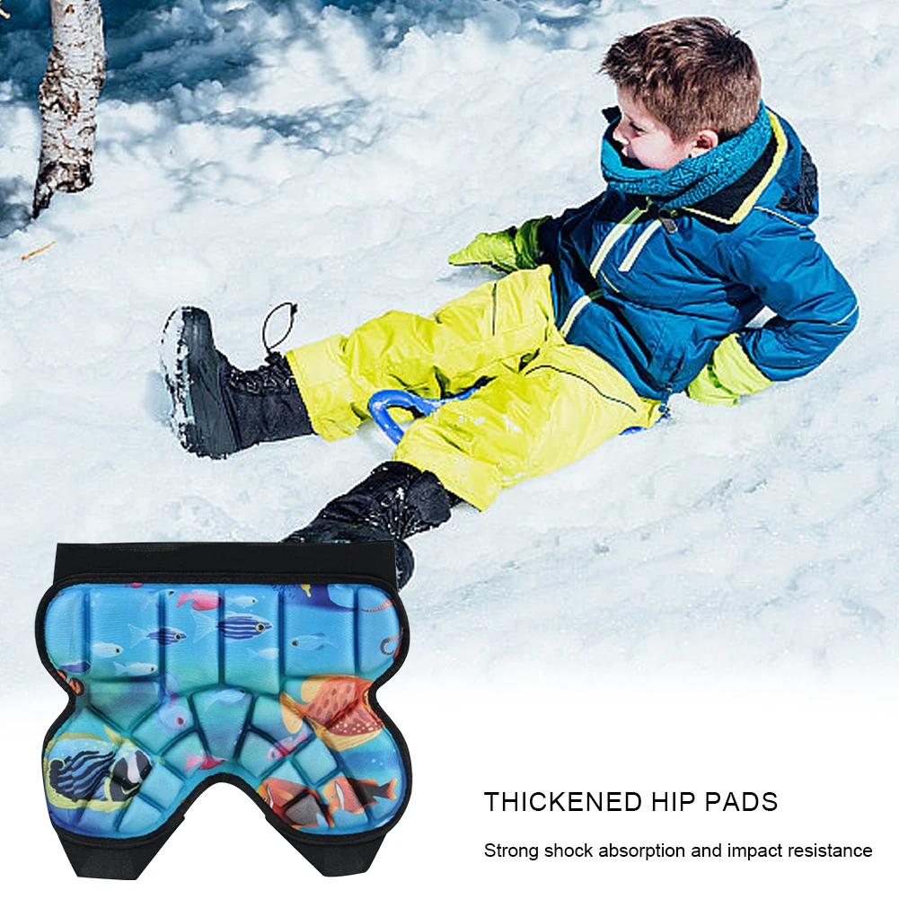 Ski Snowboard Accessories Ski Protective Gear Kids Butt Hip Protection For Ski Skate Snowboard Roller Hip Protection Shorts Thickened Children Skating Butt Pads Protectors