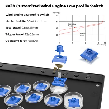 Haute42-COSMOX C16S Leverless Controller Joystick Hitbox For Switch Steam Ps4 Ps5 Magnetic Acrylic Panel Arcade 1.5U Keycaps 2