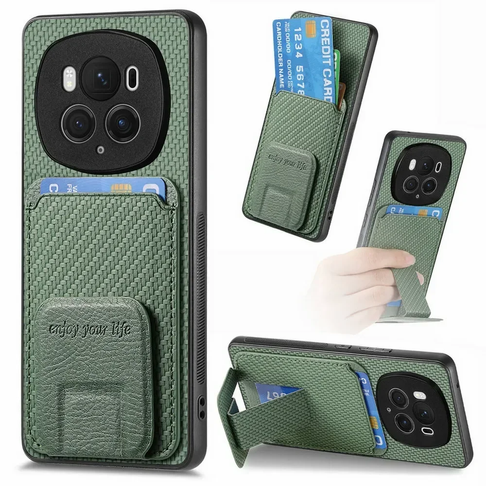 Luxury Leather Card Stand Back Cover for Huawei Honor Magic Series