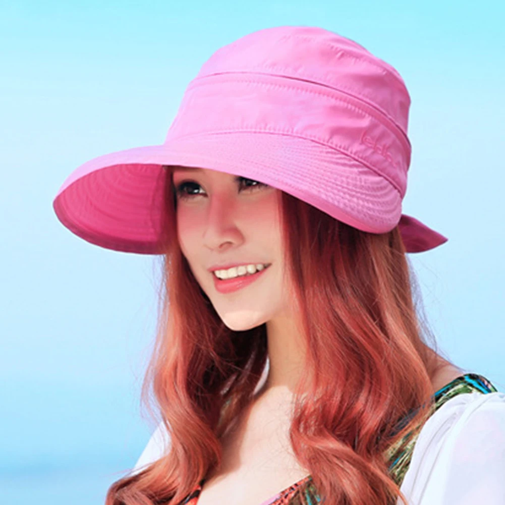 Women Sunhat Solid Casual Summer Fashion Visors Outdoor Bowknot Ladies