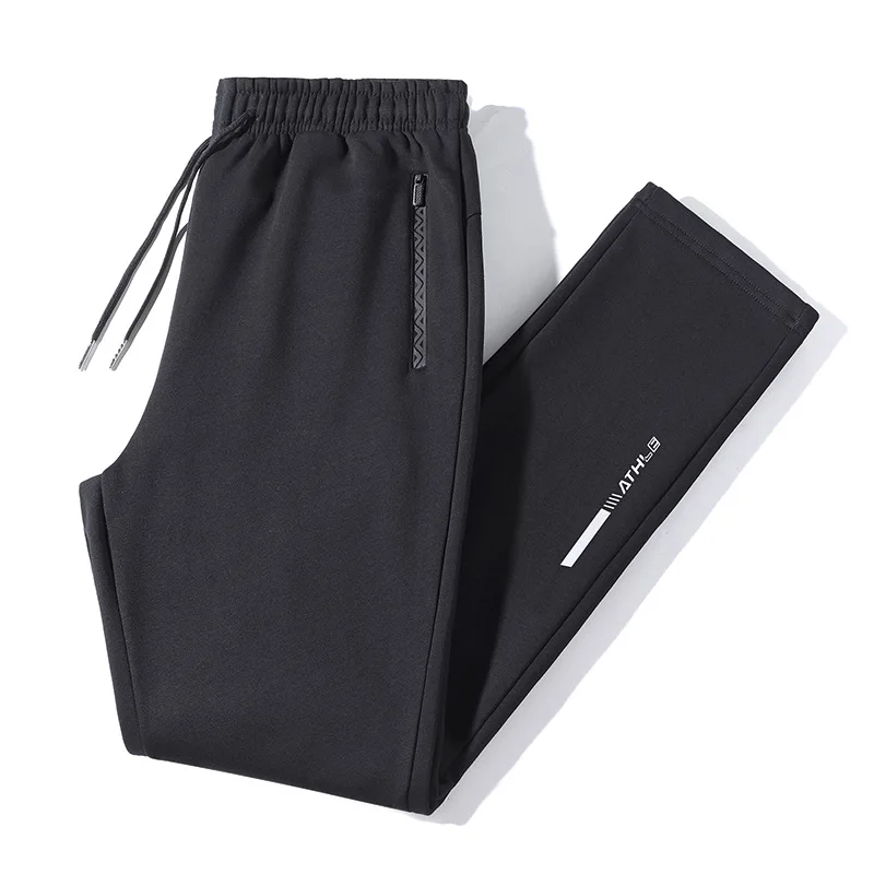 2024winter Men Casual Sports Pants Running Workout Jogging Long Pants Gym Sport Trousers for Men Zipper pocket Jogger Sweatpants