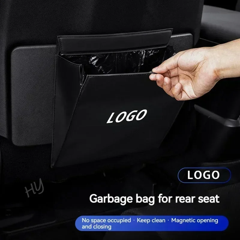 

For Ford Focus Mk3 Mk4 Mondeo Fiesta Titanium Ecosport Transit Special suede garbage bag for car rear seats leather storage bag