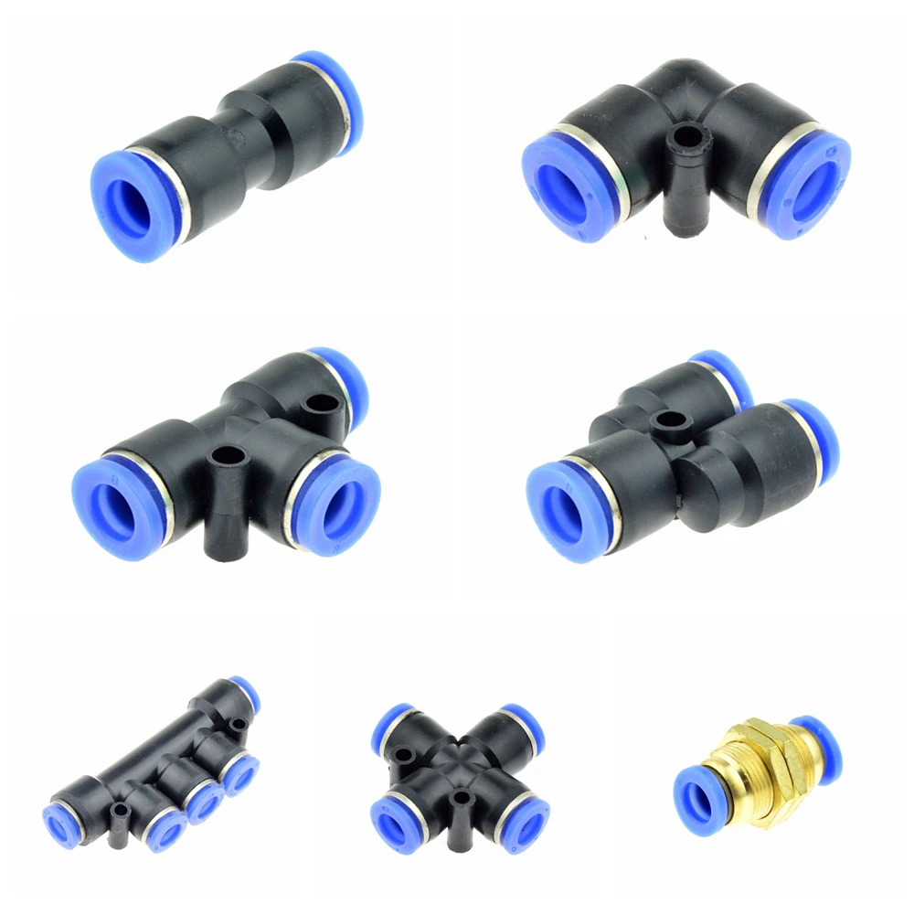Metal Straight Quick Connector PC8-1 10PC Pneumatic Quick Fittings Durable for 8Mm Air Pipe 