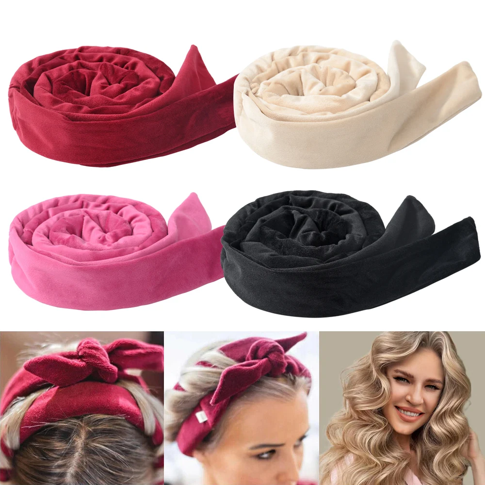 

Heatless Curling Rod Headband Soft Hair Curlers Roller Wrap Kit No Heat Sleeping Make Curls Bar Wave Formers Hair Styling Tools