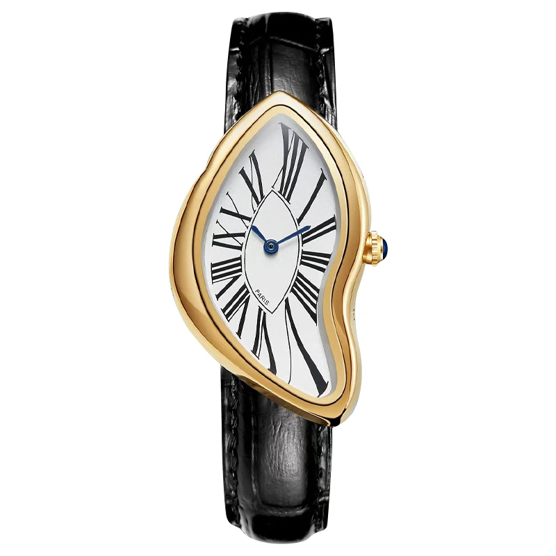 Stylish Genuine Leather Water-Resistant Quartz Wristwatch