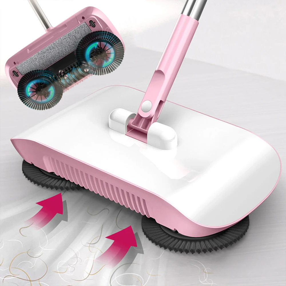 NewHandPushSweeperMagicBroomDustpanSetBroomRobotVacuum