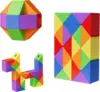 Snake Cube Puzzles Twist Toys Large 24 Wedges Sensory Toy Brain Teaser Fidget Toys Magic Snake Cube Gift for Kids Adults Party 1