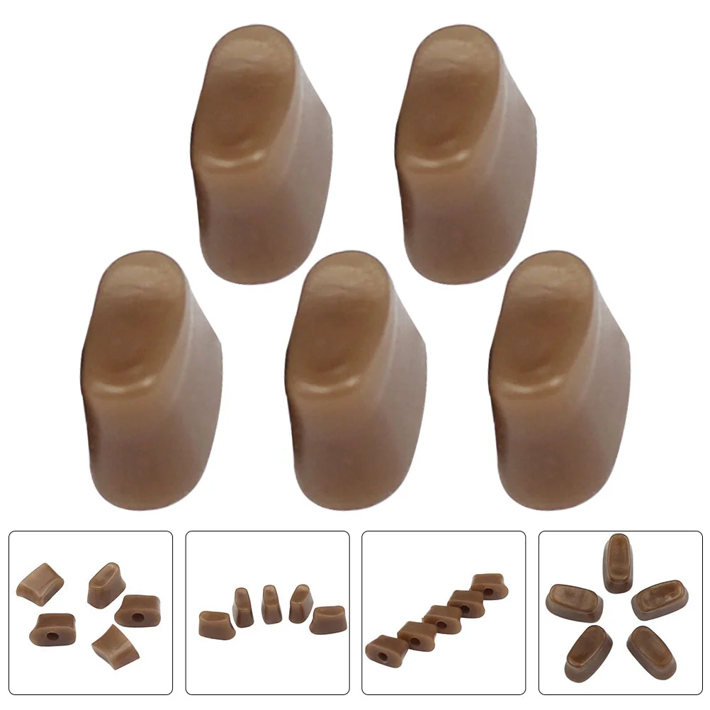 

5Pcs Flute Mute Rubber Bricks Useful Rubber Mats Pier Shock-absorption Pads